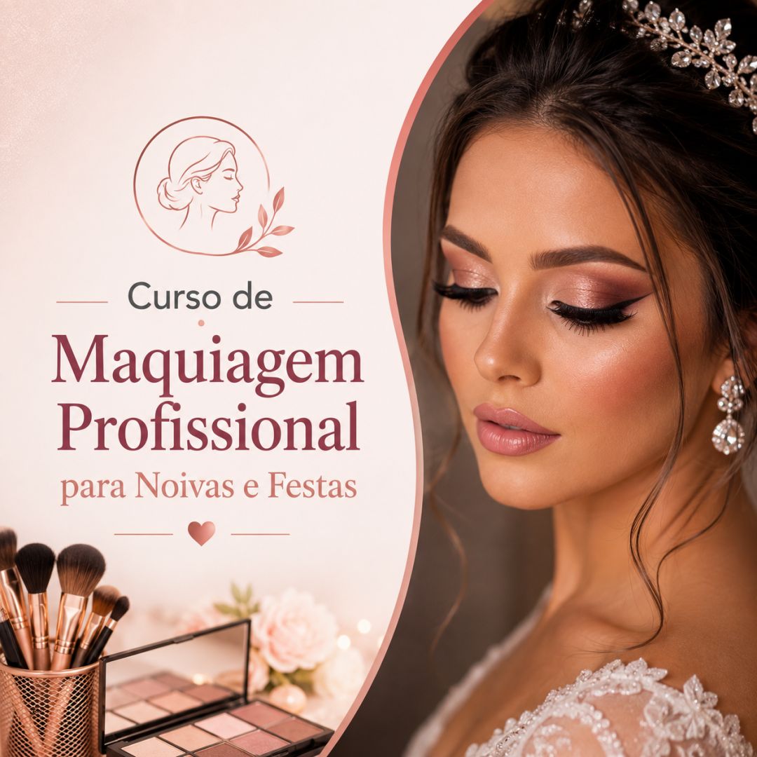 Curso de Maquiagem Profissional para Noivas e Festas